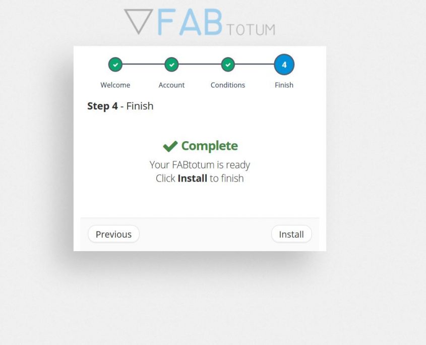 Guidelines First FABtotum Setup - Successful Install