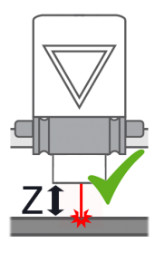 How to calibrate the Laser Head focus distance