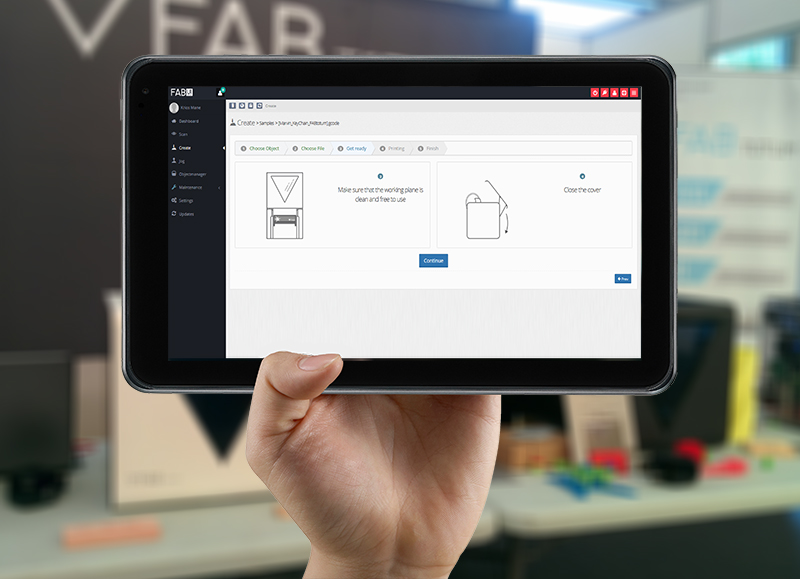 FABUI software for 3D printing: PC, MAC, smartphone and tablet