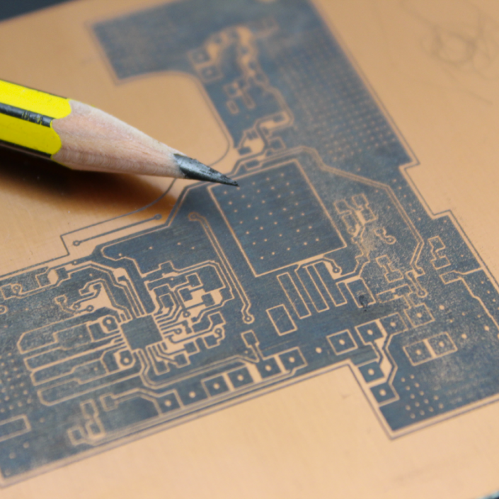 PCB engraved with FABtotum Laser Head