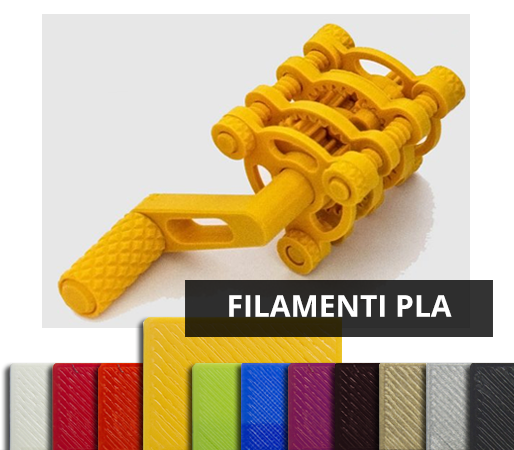 Filamento PLA di FABtotum, disponibile in undici colori differenti