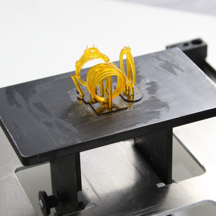 Example of Stereolitography (SLA) 3D Printing for jewelry